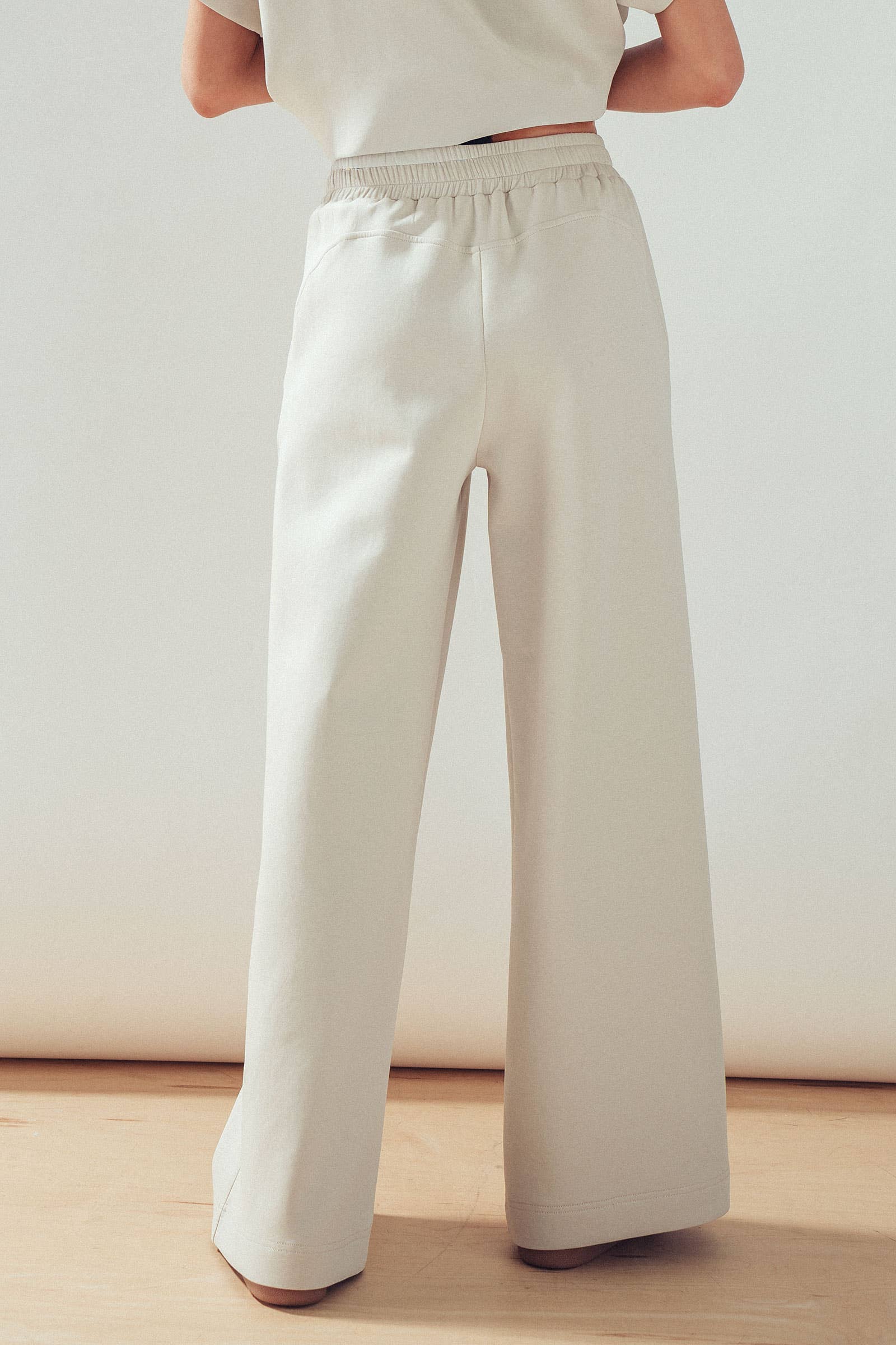 Seamed Front Wide Leg Lounge Pants