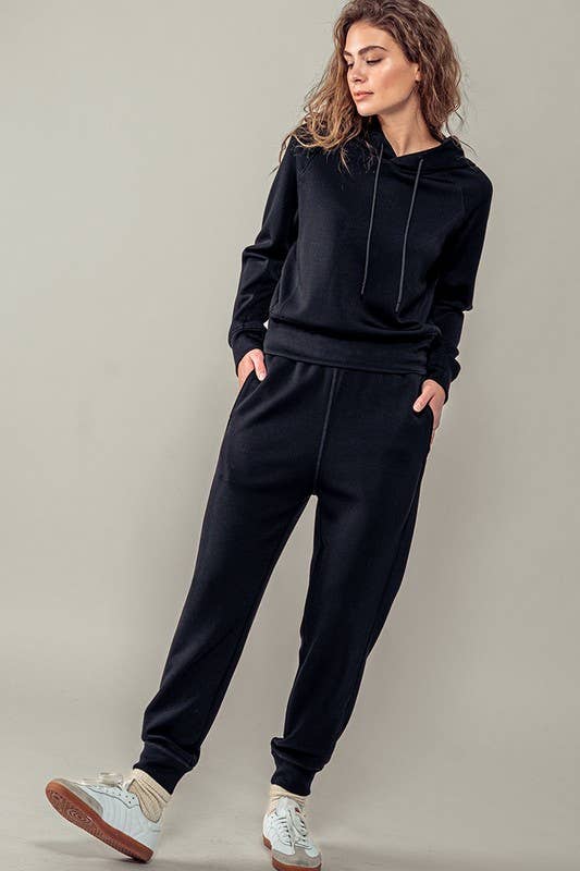 High-Rise Elastic Waistband Jogger Pants