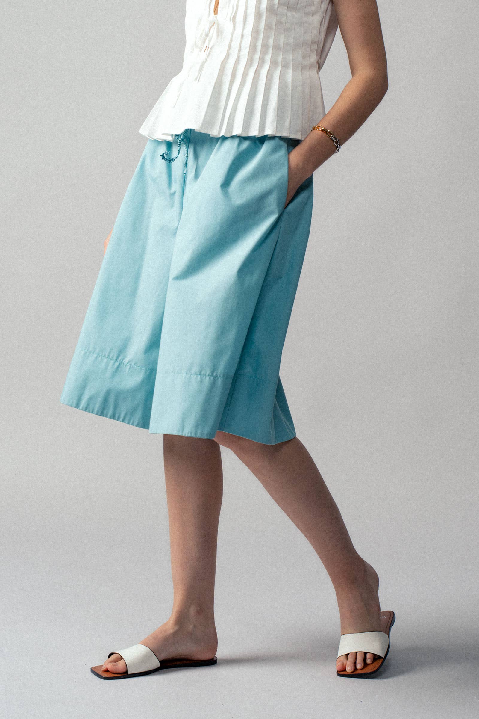 Urban Daizy Lightweight Airflow Drawstring Shorts Blue Shorts - Women's (UDZ-PT-00473) – alternate view 9