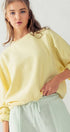 Urban Daizy Oversized Vintage Wash Ribbed Cotton Sweater Charcoal Sweatshirt - Women's (UDZ-KN-00544) – alternate view 22
