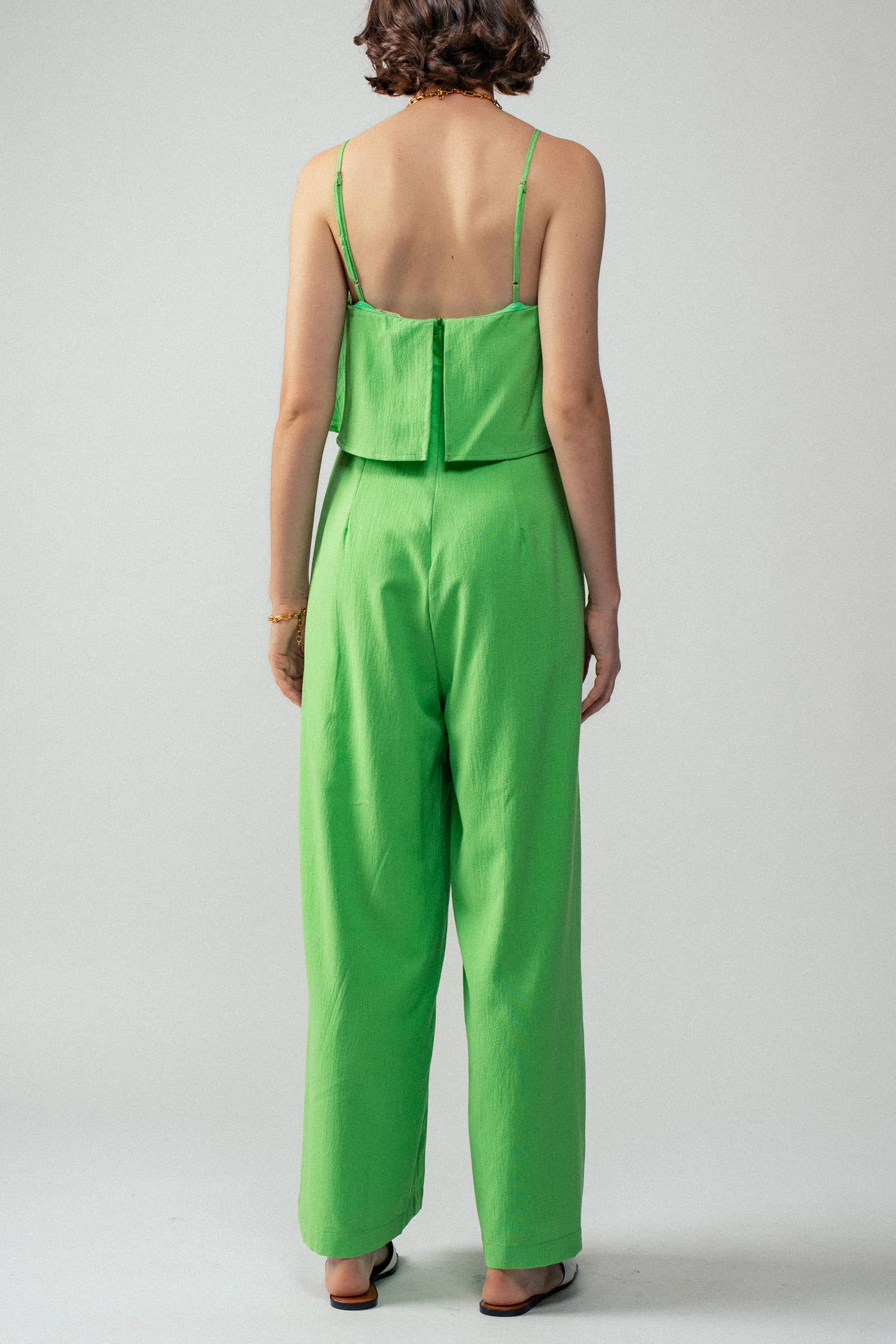 Urban Daizy Ruffled Bodice Wide Leg Jumpsuit Pink Jumpsuit - Women's (UDZ-JR-00021) – alternate view 6