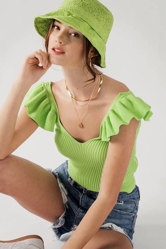 Urban Daizy Romantic Eyelet Lace Embroidered Summer Bucket Hat Blue Bucket Hat - Women's (UDZ-AC-00025) – alternate view 10