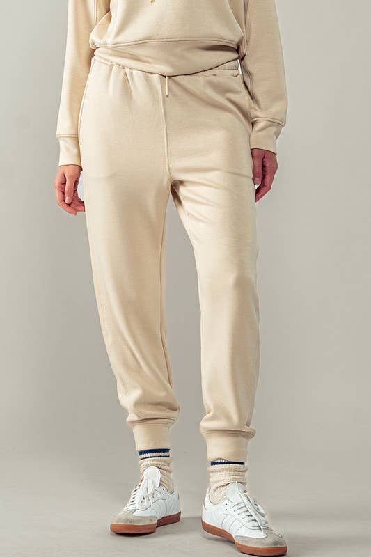High-Rise Elastic Waistband Jogger Pants