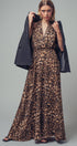 Urban Daizy Open Back Leopard Print Halter Maxi Dress Brown Dress - Women's (UDZ-KN-00657) – alternate view 6
