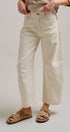 Urban Daizy Ecru White Wide Leg Barrel Jeans ECRU Jeans - Women's (TNPT0808-ECRU) – alternate view