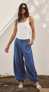 Urban Daizy Soft Chambray Wide Leg Barrel Pants Blue Pants - Women's (TNPT0819-Blue) – alternate view 7
