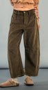 Urban Daizy Inseam Stitch Detail Corduroy Barrel Jeans Brown Pants - Women's (UDZ-PT-00313) – alternate view 5