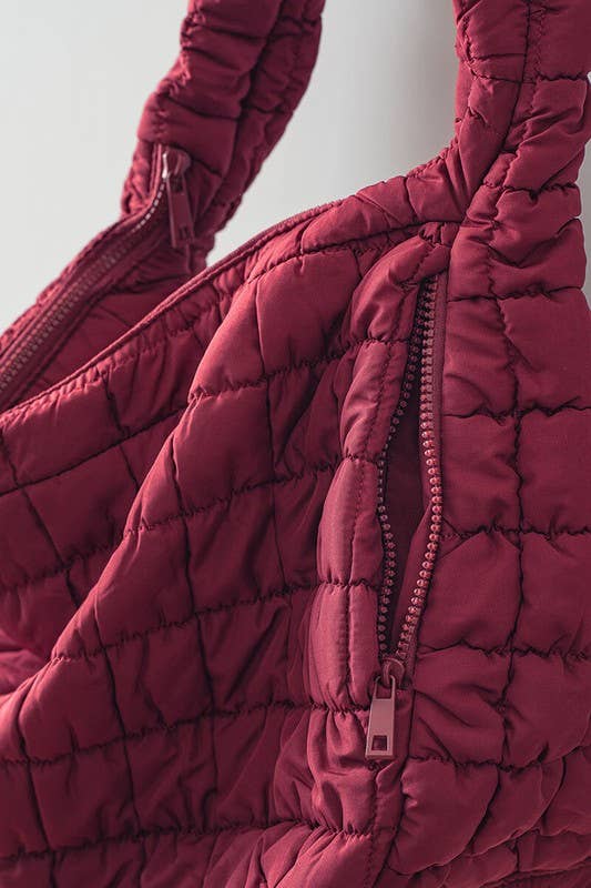 Urban Daizy Puff Quilted Shoulder Tote Bag Beige Shoulder Bag - Women's (UDZ-BG-00001) – alternate view 7