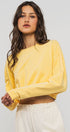 Urban Daizy Mineral Wash Mock Neck Crop Sweatshirt Black Sweatshirt - Women's (UDZ-KN-00191) – alternate view 15