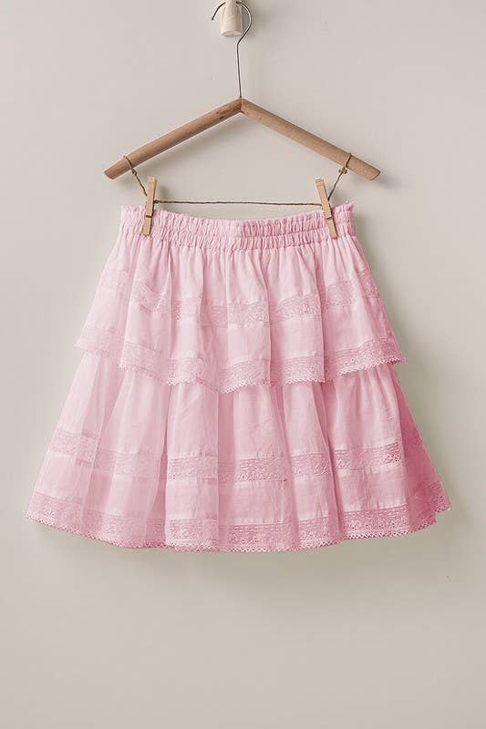 Urban Daizy Scalloped Lace Tiered Romantic Statement Mini Skirt Black Skirt - Women's (UDZ-SK-00114) – alternate view 21