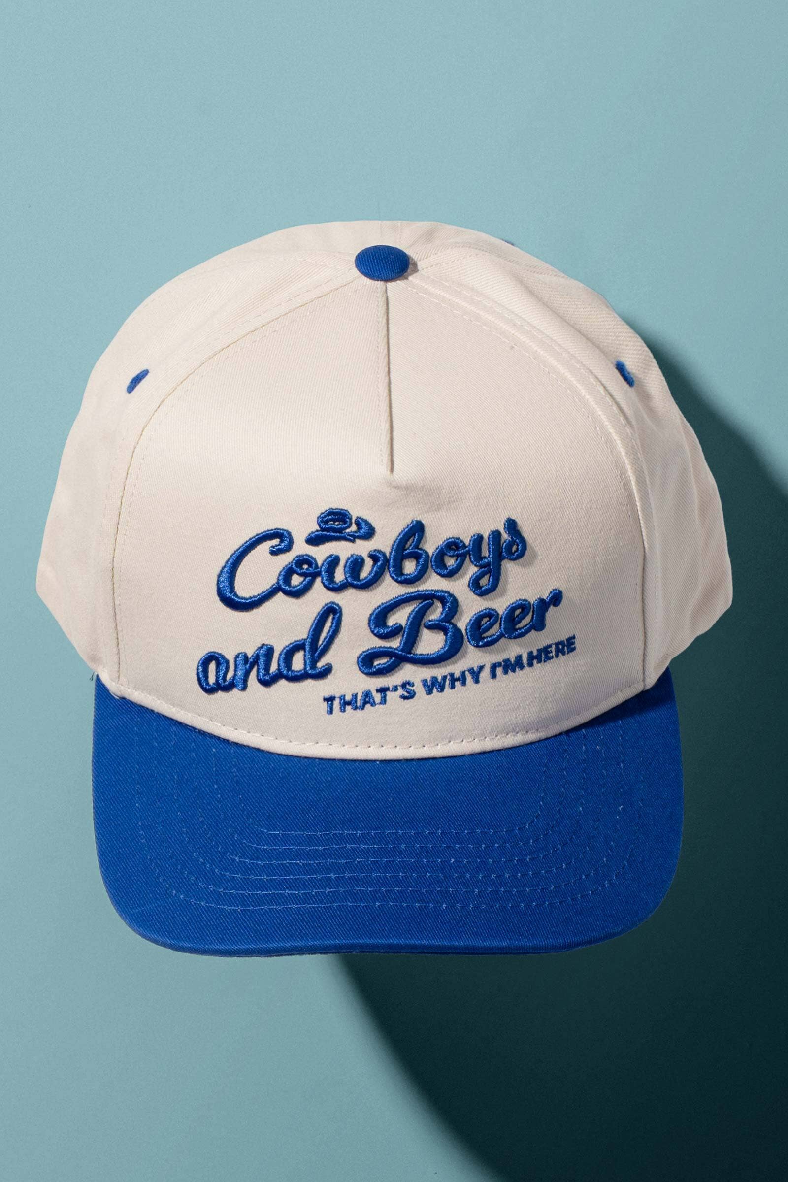 Cowboys and Beer Embroidered Trucker Cap