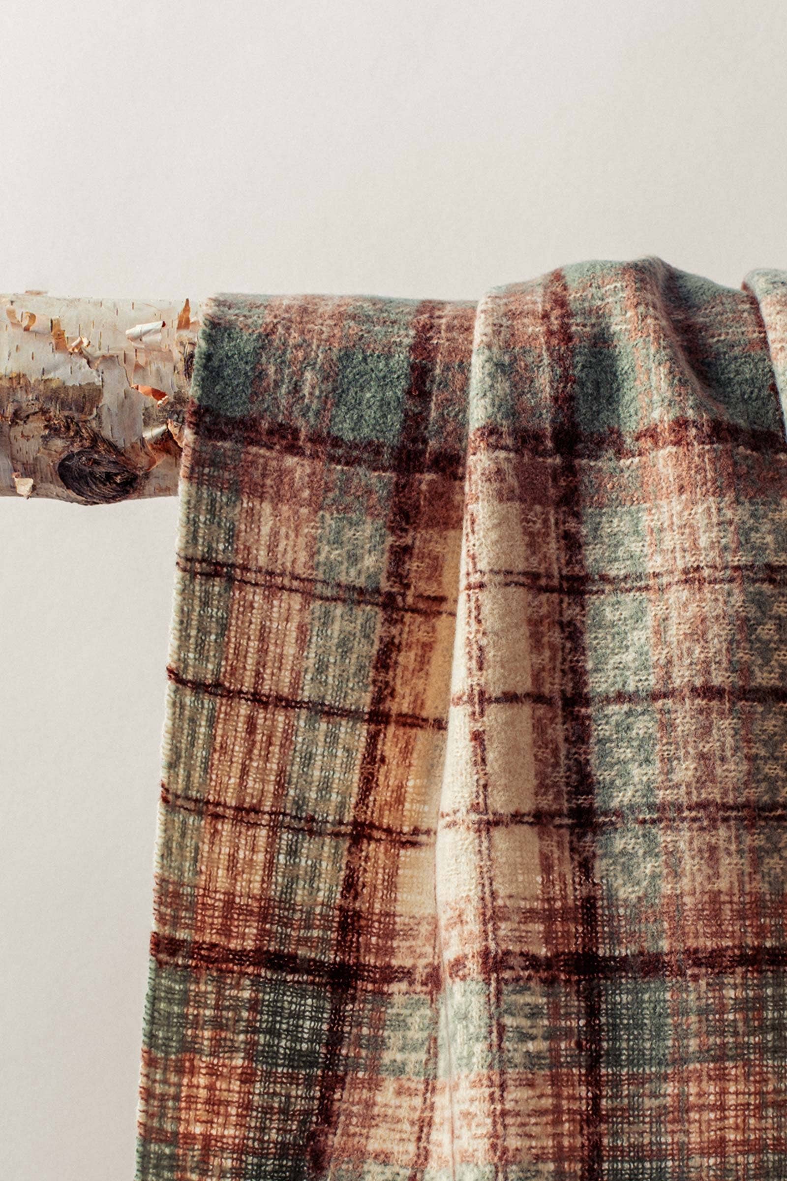 Soft Brushed Classic Plaid Fringe Scarf