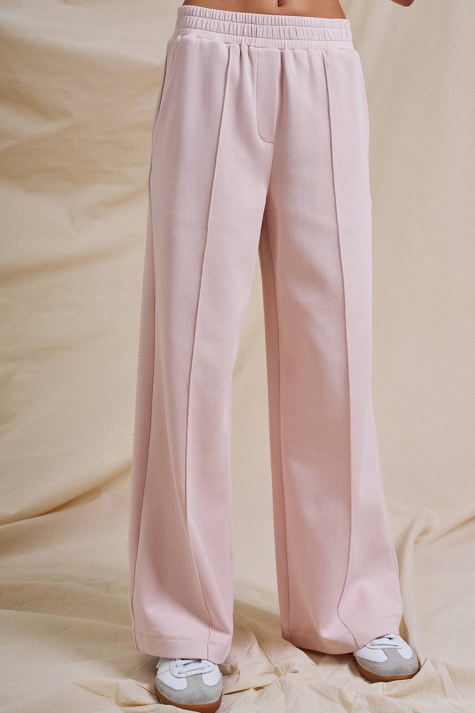 Seamed Front Wide Leg Lounge Pants