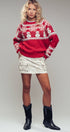 Graphic Fair Isle Wool Blend Sweater | wholesale knit sweater - women's | Urban Daizy