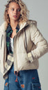 Urban Daizy Cozy Drawstring Hooded Puffer Jacket Black Puffer Jacket - Women's (UDZ-KN-00653) – alternate view 19