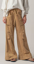 Drawstring Wide Lounge Pants in KHAKI - Women's Casual Pants | Urban Daizy
