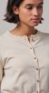 Lace Trim Knit Button-Down Cardigan in OATMEAL - Women's SWEATERS | Urban Daizy