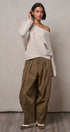 Dolman Sleeve Boat Neck Knit Sweater in OATMEAL - Women's Sweaters | Urban Daizy