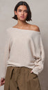Dolman Sleeve Boat Neck Knit Sweater in OATMEAL - Women's Sweaters | Urban Daizy