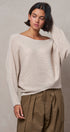 Dolman Sleeve Boat Neck Knit Sweater in OATMEAL - Women's Sweaters | Urban Daizy