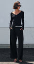 Lace Trim Ribbed Knit Henley Top - Women's TOPS | Urban Daizy