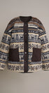 Aztec Jacquard Contrast Pocket Button Jacket in BROWN - Women's Fashion | Urban Daizy