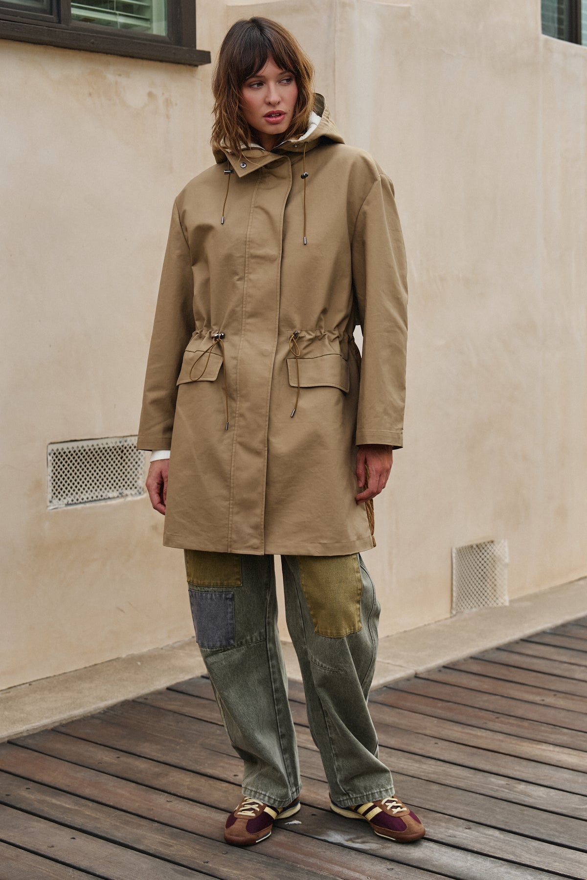 City Mist Hooded Cotton Parka in KHAKI - Women's Fashion | Urban Daizy