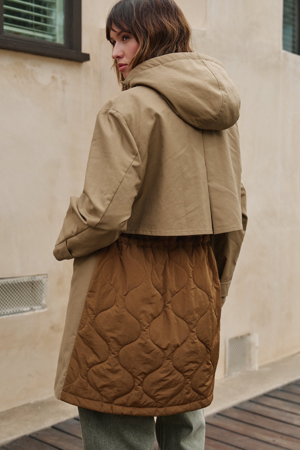 City Mist Hooded Cotton Parka in KHAKI - Women's Fashion | Urban Daizy