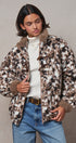 Printed Faux Fur Toggle Jacket in BROWN - Women's Fashion | Urban Daizy