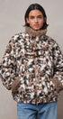 Printed Faux Fur Toggle Jacket in BROWN - Women's Fashion | Urban Daizy