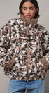 Printed Faux Fur Toggle Jacket in BROWN - Women's Fashion | Urban Daizy