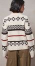 Fair Isle Jacquard Zip-Front Knit Bomber Cardigan in IVORY - Women's Fashion | Urban Daizy