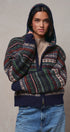 Fair Isle Hooded Zip Cardigan in NAVY - Women's SWEATERS | Urban Daizy