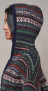 Fair Isle Hooded Zip Cardigan in NAVY - Women's SWEATERS | Urban Daizy