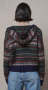 Fair Isle Hooded Zip Cardigan in NAVY - Women's SWEATERS | Urban Daizy
