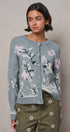 Floral Intarsia Knit Cardigan in GREY - Women's SWEATERS | Urban Daizy