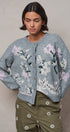 Floral Intarsia Knit Cardigan in GREY - Women's SWEATERS | Urban Daizy