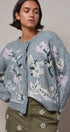 Floral Intarsia Knit Cardigan in GREY - Women's SWEATERS | Urban Daizy
