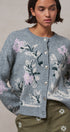 Floral Intarsia Knit Cardigan in GREY - Women's SWEATERS | Urban Daizy