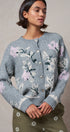 Floral Intarsia Knit Cardigan in GREY - Women's SWEATERS | Urban Daizy