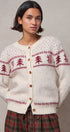 Pine Tree Border Knit Cardigan in IVORY - Women's SWEATERS | Urban Daizy