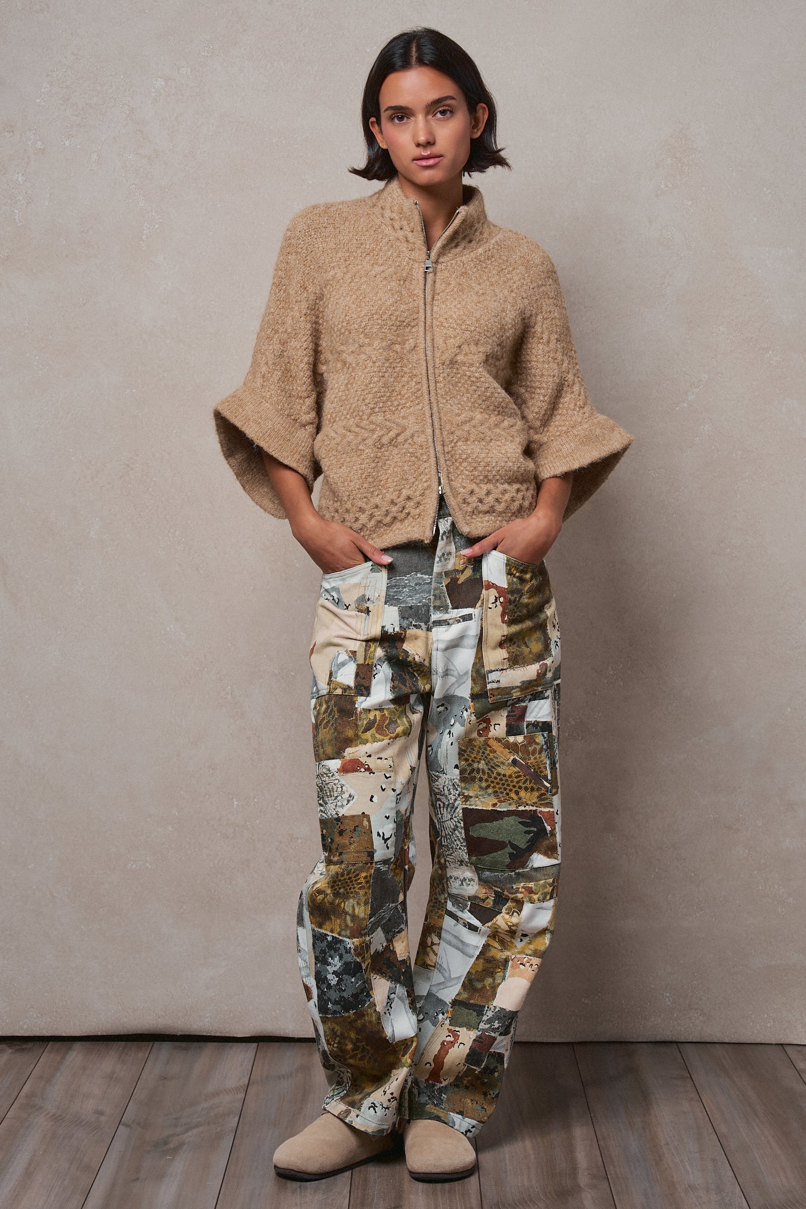 Cable Knit Zip-Up Oversized Cardigan Sweater - Women's SWEATERS | Urban Daizy