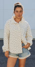 Floral Quilted Cotton Jacket With Collar in IVORY - Women's Jackets & Outerwear | Urban Daizy