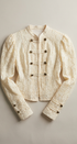 Ivory Lace Military Button Jacket - Women's Jackets & Outerwear | Urban Daizy