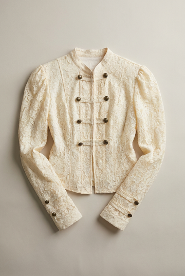 Lace Military Double-Breasted Jacket