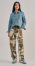 Patchwork Camo Wide Leg Cargo Pants in MULTI - Women's Pants | Urban Daizy
