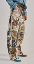 Patchwork Camo Wide Leg Cargo Pants in MULTI - Women's Pants | Urban Daizy