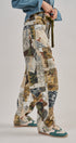 Patchwork Camo Wide Leg Cargo Pants in MULTI - Women's Pants | Urban Daizy