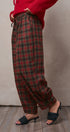 Plaid Drawstring Tapered Wool-Blend Pants - Women's Pants | Urban Daizy