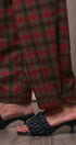Plaid Drawstring Tapered Wool-Blend Pants - Women's Pants | Urban Daizy